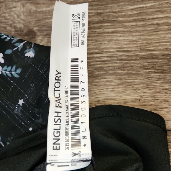 New English Factory Starry Night Print Cold Shoulder Mini Dress Size Med - Picture 10 of 11